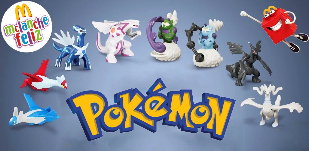 Foto de Modelo Plástico De Um Brinquedo De Pokemon Dialga Da Refeição Feliz  De Mcdonald S Em Um Fundo Azul e mais fotos de stock de Pokémon - iStock
