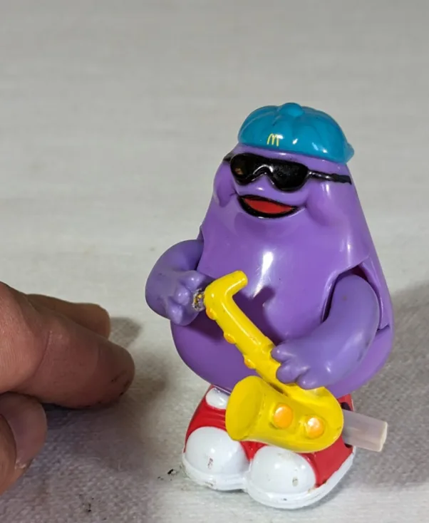 Figura de 1993 – McDonald’s GRIMACE McBand – USADO (UK) PREÇO DO FRETE NA DESCRIÇÃO