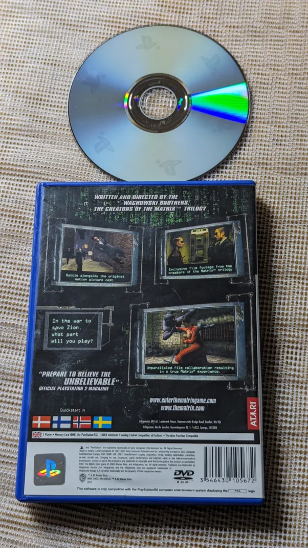 PS2 ORIGINAL MÍDIA FÍSICA E MANUAL (PAL) ENTER MATRIX (TEM IDIOMA EM ESPANHOL) – 190 gramas – USADO (UK) PREÇO DO FRETE NA DESCRIÇÃO - Image 2