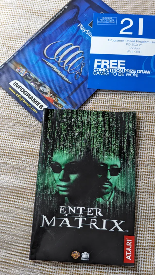 PS2 ORIGINAL MÍDIA FÍSICA E MANUAL (PAL) ENTER MATRIX (TEM IDIOMA EM ESPANHOL) – 190 gramas – USADO (UK) PREÇO DO FRETE NA DESCRIÇÃO - Image 3