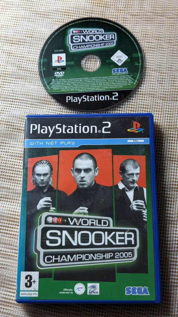 PS2 ORIGINAL MÍDIA FÍSICA E MANUAL (PAL) WORLD SNOOKER CHAMPIONSHIP 2005 (SOMENTE EM INGLÊS) – 190 gramas – USADO (UK) PREÇO DO FRETE NA DESCRIÇÃO