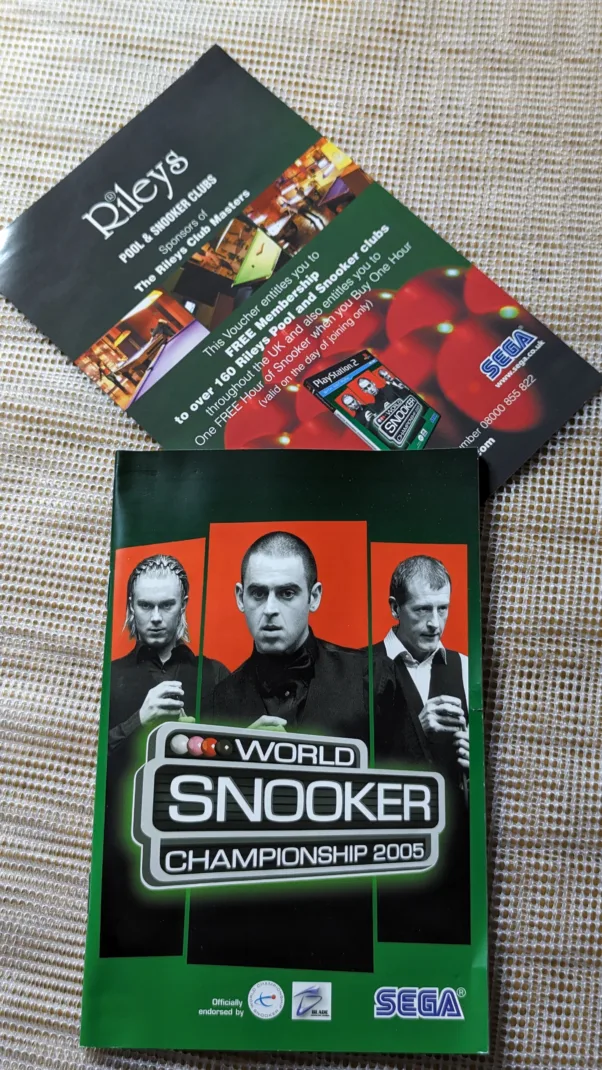 PS2 ORIGINAL MÍDIA FÍSICA E MANUAL (PAL) WORLD SNOOKER CHAMPIONSHIP 2005 (SOMENTE EM INGLÊS) – 190 gramas – USADO (UK) PREÇO DO FRETE NA DESCRIÇÃO - Image 3