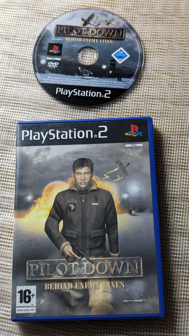 PS2 ORIGINAL MÍDIA FÍSICA E MANUAL (PAL) PILOT DOWN BEHIND ENEMY LINES (TEM IDIOMA EM ESPANHOL) – 190 gramas – USADO (UK) PREÇO DO FRETE NA DESCRIÇÃO