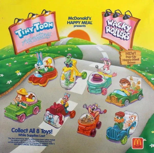 Figura de 1992 - MCDONALDS TINY TOONS WACKY ROLLERS – 37GRAMAS - USADO (UK) PREÇO DO FRETE NA DESCRIÇÃO - Image 2