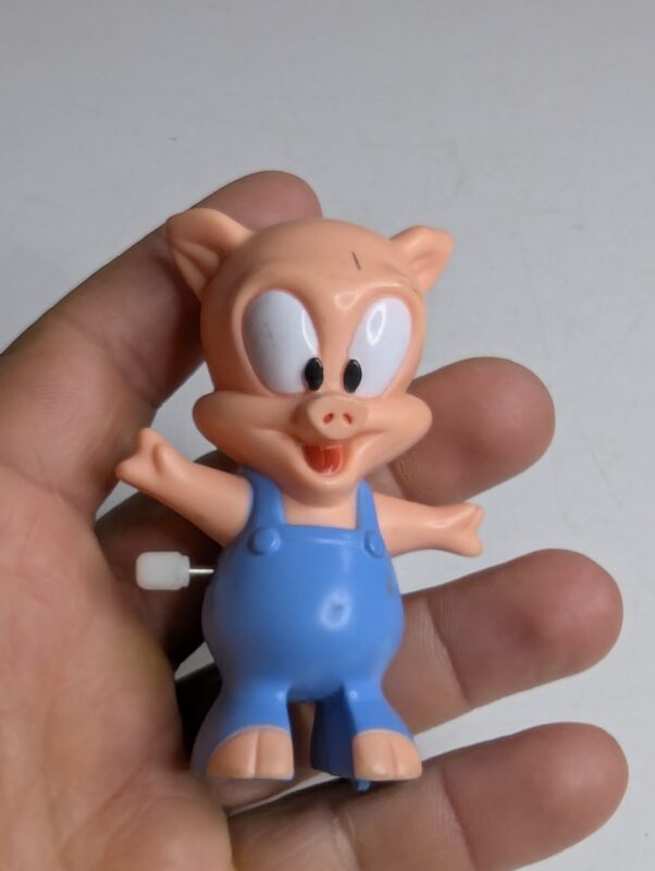 FIGURA DE 1994 – BURG KING LOONEY TUNES PORKY PIG – 25 GRAMAS – #3 USADO (UK) PREÇO DO FRETE NA DESCRIÇÃO - Image 2