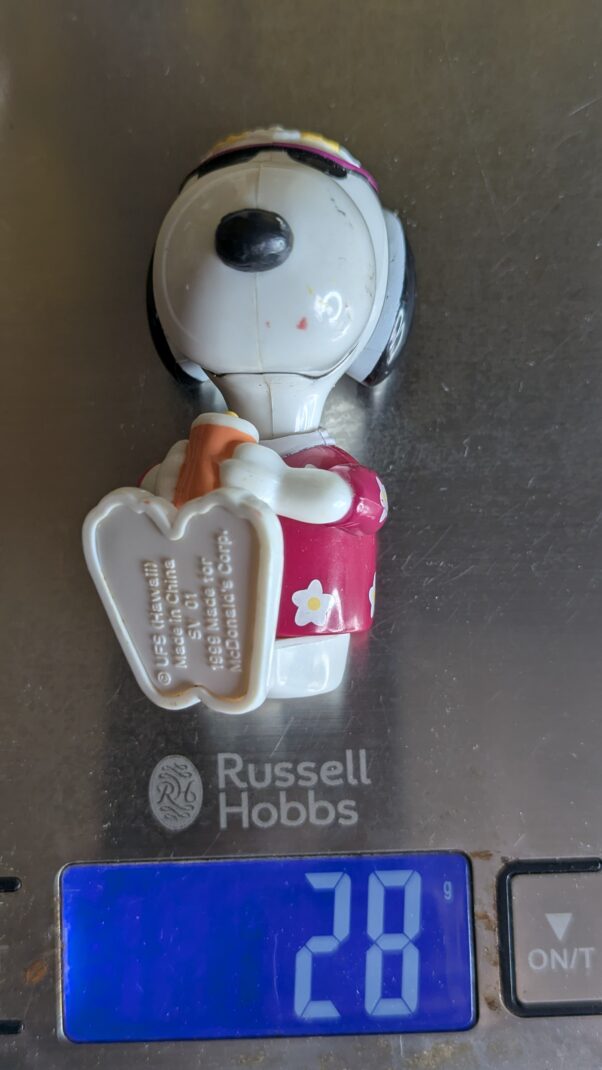 FIGURA DE 1999 MCDONALD'S SNOOPY WORLD TOUR (HAVAÍ-HAVAI) - 28 GRAMAS - #4 USADO (UK) PREÇO DO FRETE NA DESCRIÇÃO - Imagem 7