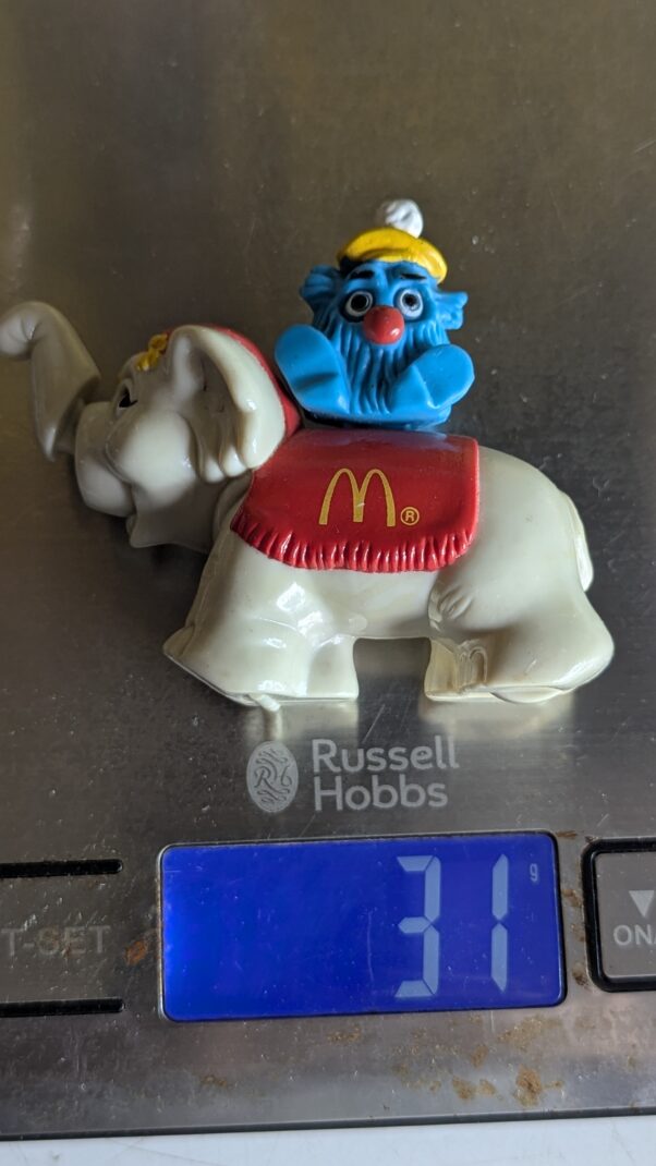FIGURA DE 1989 - MCDONALD'S ELEPHANT FUN FRY GUY IN CIRCUS PARADE - USADO (UK) PREÇO DO FRETE NA DESCRIÇÃO - Imagem 7