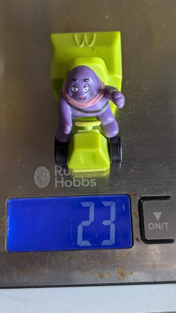 FIGURA DE 1995 – RONALD MCDONALD’S IN SPEEDSTERS GRIMACE – USADO (UK) PREÇO DO FRETE NA DESCRIÇÃO - Imagem 8