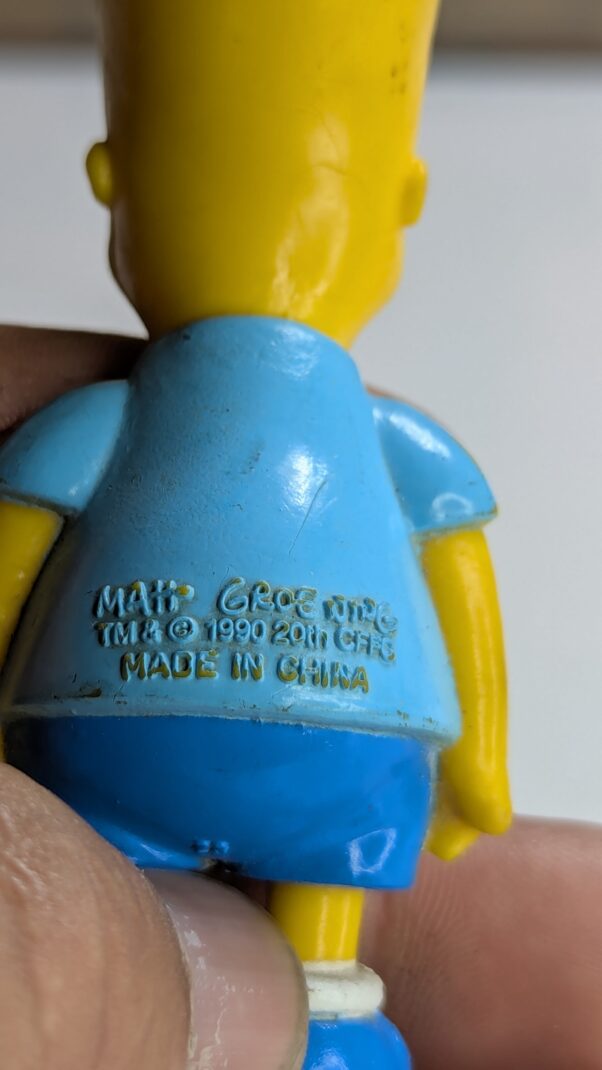 FIGURA DE 1990 BART SIMPSONS - MATT GROENING 20th CENTURY FOX – 36 GRAMAS – #4 USADO (UK) PREÇO DO FRETE NA DESCRIÇÃO - Imagem 8