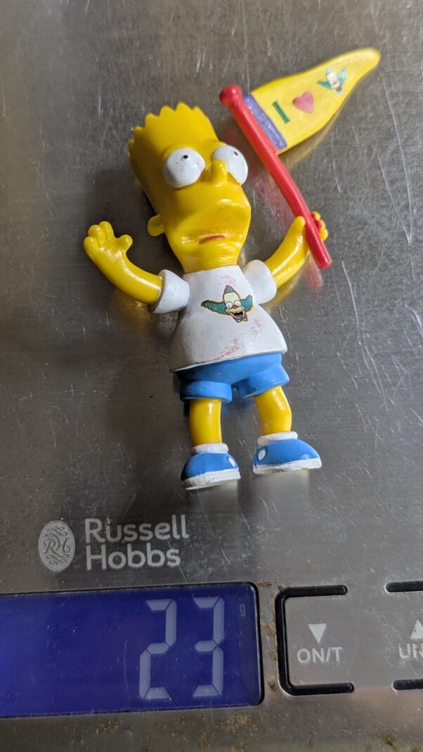 FIGURA DE 2005 BART SIMPSONS FOX – 23 GRAMAS – #4 USADO (UK) PREÇO DO FRETE NA DESCRIÇÃO - Imagem 7