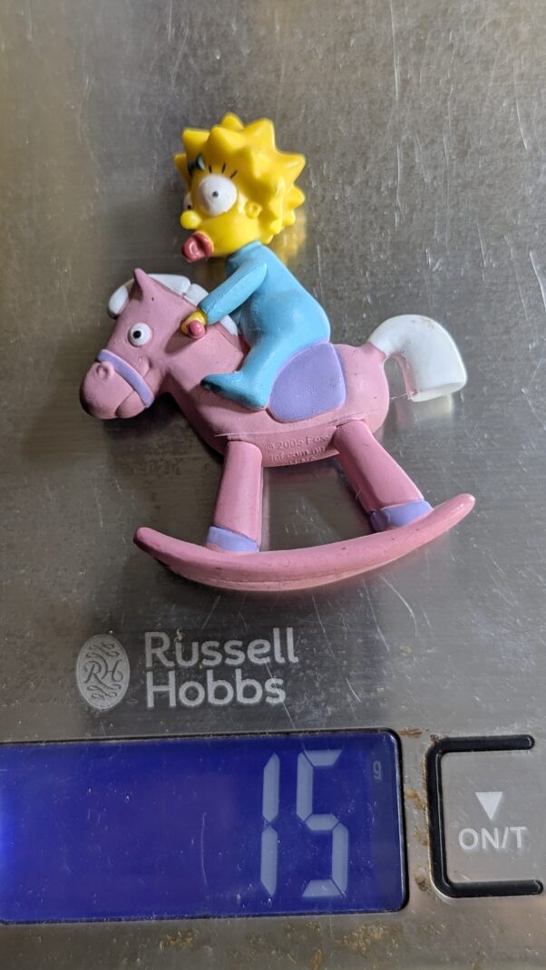 FIGURA DE 2005 MAGGIE SIMPSONS ROCKING HORSE FOX – 15 GRAMAS – #4 USADO (UK) PREÇO DO FRETE NA DESCRIÇÃO - Imagem 8
