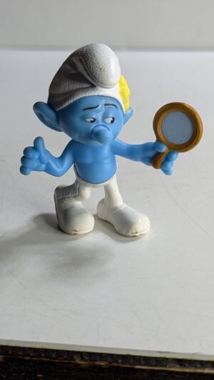 FIGURA DE 2013 MCDONALD'S SMURF VANITY – 20 GRAMAS - USADO (UK) PREÇO DO FRETE NA DESCRIÇÃO