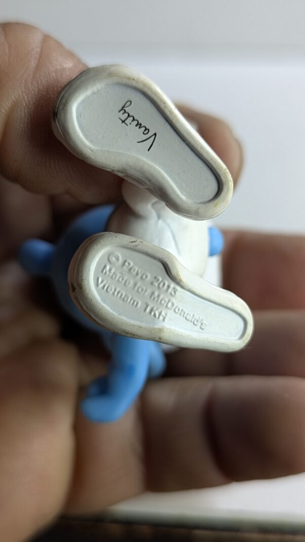 FIGURA DE 2013 MCDONALD'S SMURF VANITY – 20 GRAMAS - USADO (UK) PREÇO DO FRETE NA DESCRIÇÃO - Imagem 5