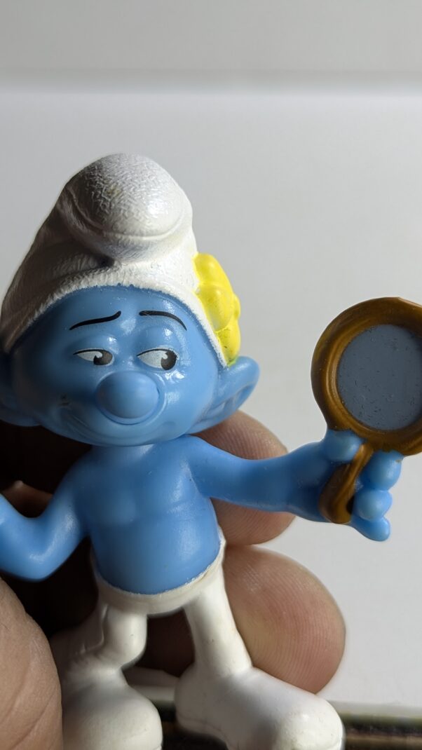 FIGURA DE 2013 MCDONALD'S SMURF VANITY – 20 GRAMAS - USADO (UK) PREÇO DO FRETE NA DESCRIÇÃO - Imagem 4