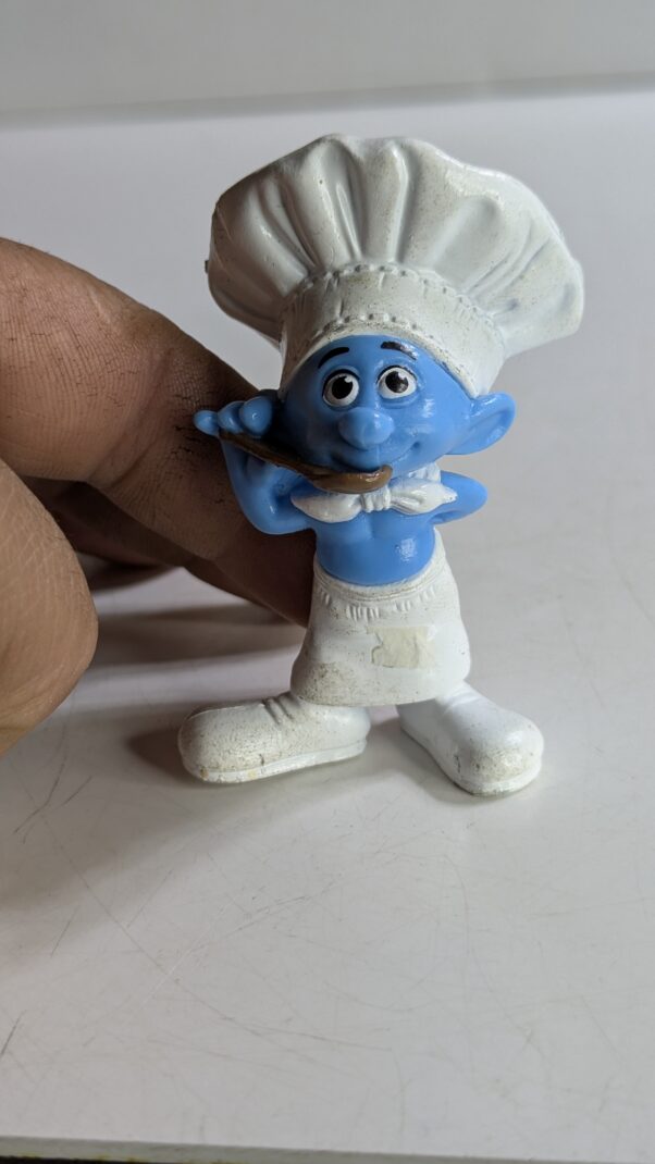 FIGURA DE 2011 MCDONALD'S SMURF CHEF – 34 GRAMAS - USADO (UK) PREÇO DO FRETE NA DESCRIÇÃO