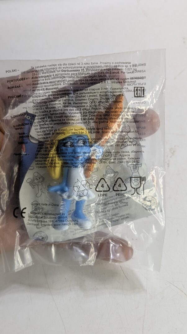 FIGURA DE 2013 MCDONALD'S SMURF 2 SMURFETTE – 22 GRAMAS - USADO (UK) PREÇO DO FRETE NA DESCRIÇÃO - Imagem 3