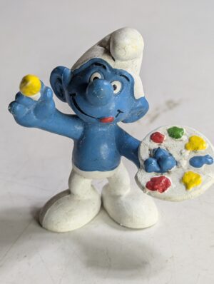 FIGURA DE 1980 MCDONALD'S SMURF ARTIST – 20 GRAMAS - USADO (UK) PREÇO DO FRETE NA DESCRIÇÃO