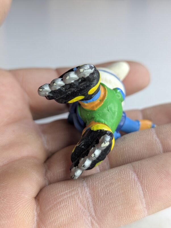 FIGURA DE 1997 MCDONALD'S SMURF ROLLER – 21 GRAMAS - USADO (UK) PREÇO DO FRETE NA DESCRIÇÃO - Imagem 6