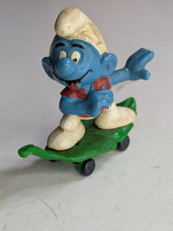FIGURA DE 1978 MCDONALD'S SMURF SKATER – 25 GRAMAS - USADO (UK) PREÇO DO FRETE NA DESCRIÇÃO