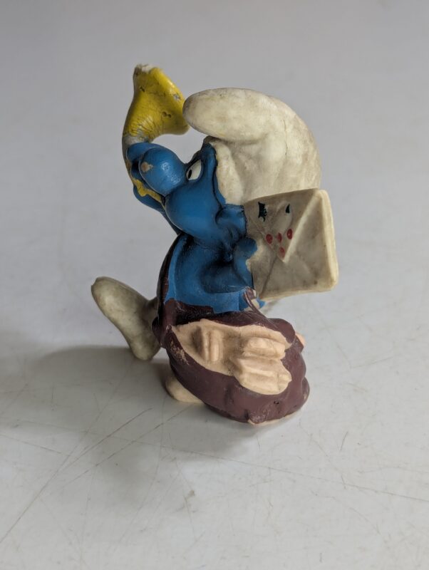 FIGURA DE 1978 MCDONALD'S SMURF MAILMAN – 23 GRAMAS - USADO (UK) PREÇO DO FRETE NA DESCRIÇÃO - Imagem 3