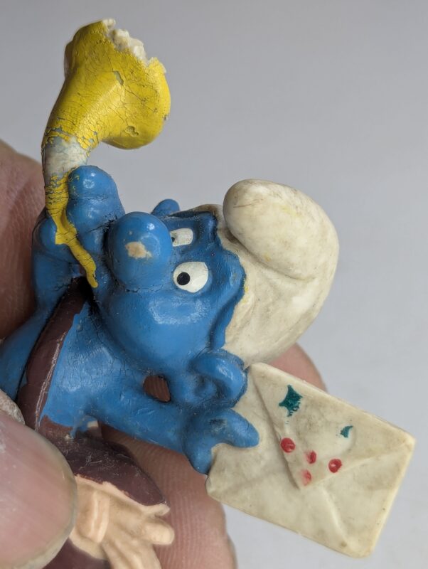 FIGURA DE 1978 MCDONALD'S SMURF MAILMAN – 23 GRAMAS - USADO (UK) PREÇO DO FRETE NA DESCRIÇÃO - Imagem 6