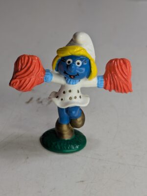 FIGURA DE 1996 MCDONALD'S SMURF CHEERLEADER – 21 GRAMAS - USADO (UK) PREÇO DO FRETE NA DESCRIÇÃO