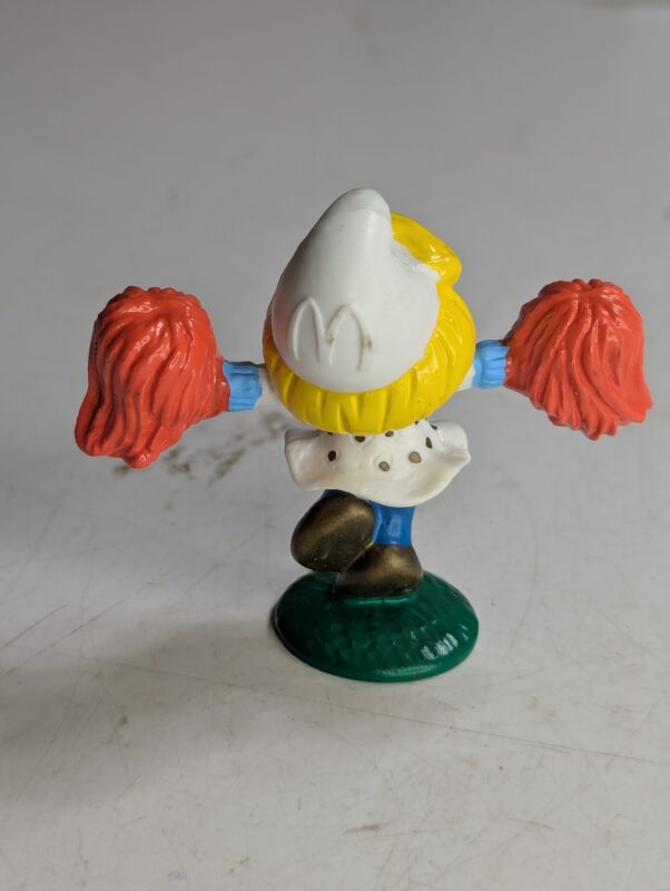 FIGURA DE 1996 MCDONALD'S SMURF CHEERLEADER – 21 GRAMAS - USADO (UK) PREÇO DO FRETE NA DESCRIÇÃO - Imagem 2