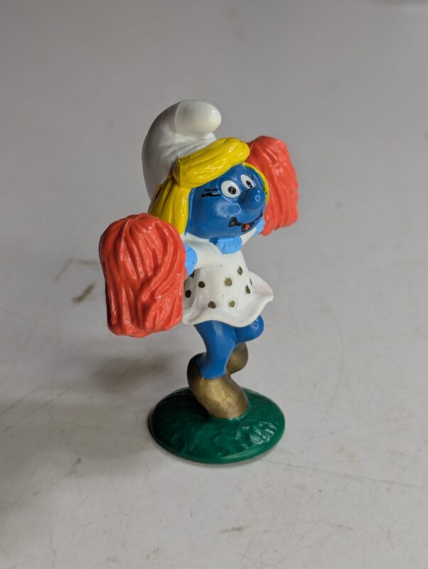 FIGURA DE 1996 MCDONALD'S SMURF CHEERLEADER – 21 GRAMAS - USADO (UK) PREÇO DO FRETE NA DESCRIÇÃO - Imagem 4