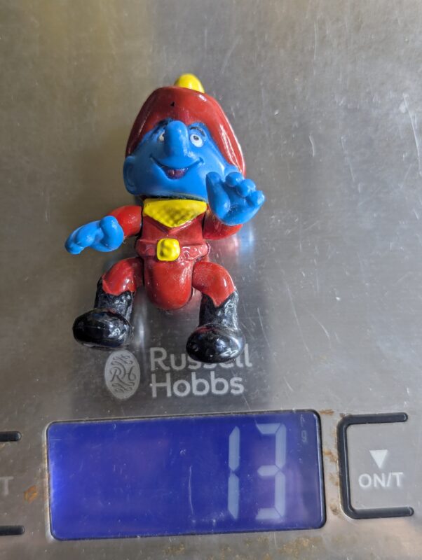 FIGURA DE 1996 SMURF MINIMATSS ARTICULÁVEL – 13 GRAMAS - USADO (UK) PREÇO DO FRETE NA DESCRIÇÃO - Imagem 9