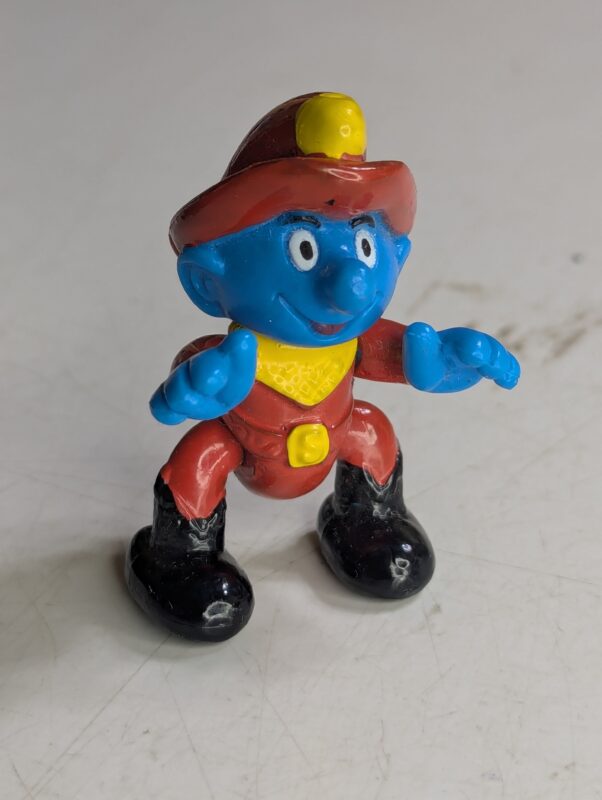 FIGURA DE 1996 SMURF MINIMATSS ARTICULÁVEL – 13 GRAMAS - USADO (UK) PREÇO DO FRETE NA DESCRIÇÃO