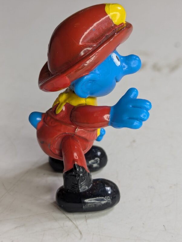 FIGURA DE 1996 SMURF MINIMATSS ARTICULÁVEL – 13 GRAMAS - USADO (UK) PREÇO DO FRETE NA DESCRIÇÃO - Imagem 4