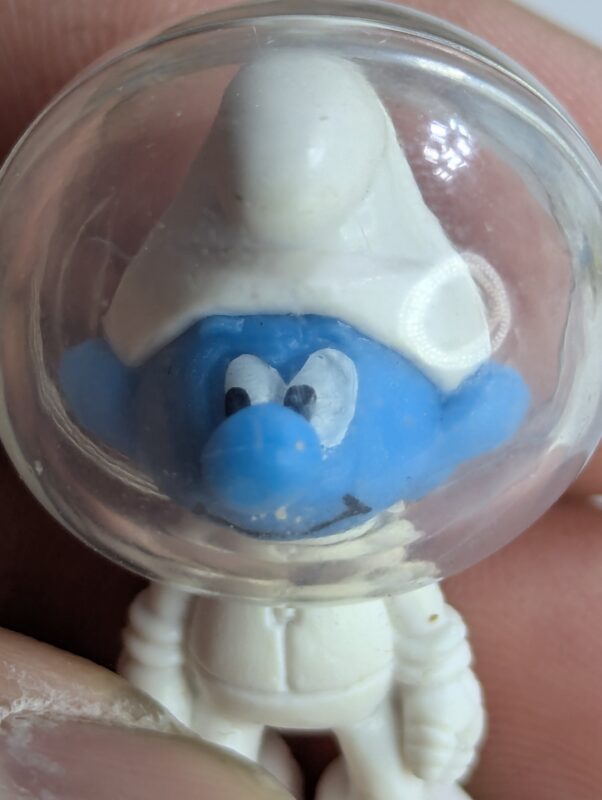 FIGURA DE 2012 – CHUPA CHUPS ASTRONAUT SMURF CU5113 - 6 GRAMAS - USADO (UK) PREÇO DO FRETE NA DESCRIÇÃO - Imagem 3