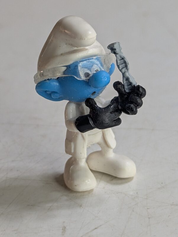 FIGURA DE 2012 – CHUPA CHUPS SCIENTIST SMURF CU5113 - 5 GRAMAS - USADO (UK) PREÇO DO FRETE NA DESCRIÇÃO