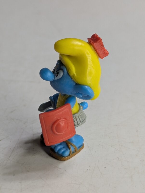 FIGURA DE 2012 – CHUPA CHUPS ROMAN SOLDIER SMURF CU5113 - 5 GRAMAS - USADO (UK) PREÇO DO FRETE NA DESCRIÇÃO - Imagem 4