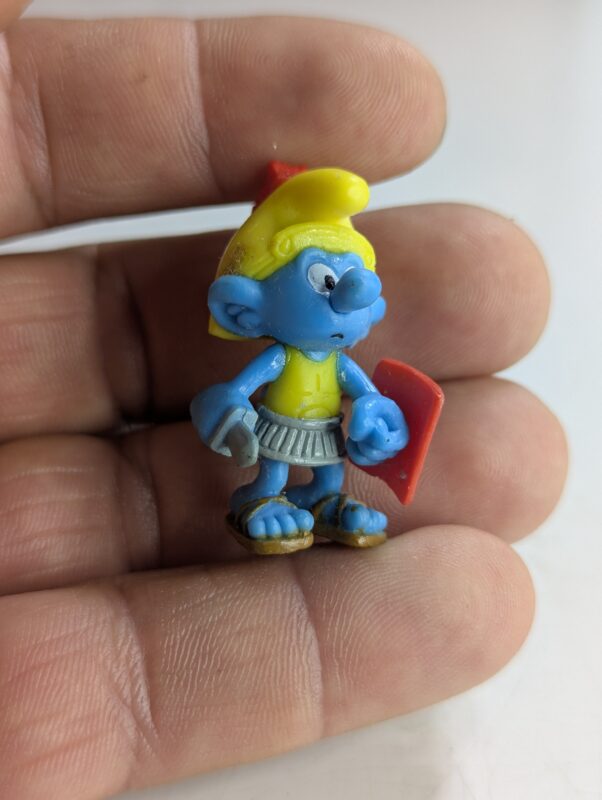 FIGURA DE 2012 – CHUPA CHUPS ROMAN SOLDIER SMURF CU5113 - 5 GRAMAS - USADO (UK) PREÇO DO FRETE NA DESCRIÇÃO - Imagem 3