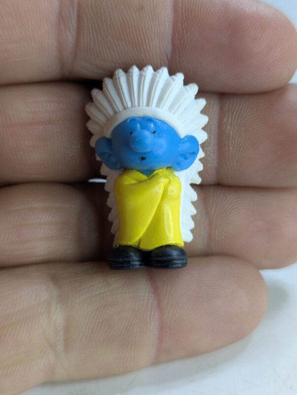 FIGURA DE 2012 – CHUPA CHUPS INDIAN SMURF CU5113 - 4 GRAMAS - USADO (UK) PREÇO DO FRETE NA DESCRIÇÃO - Imagem 3