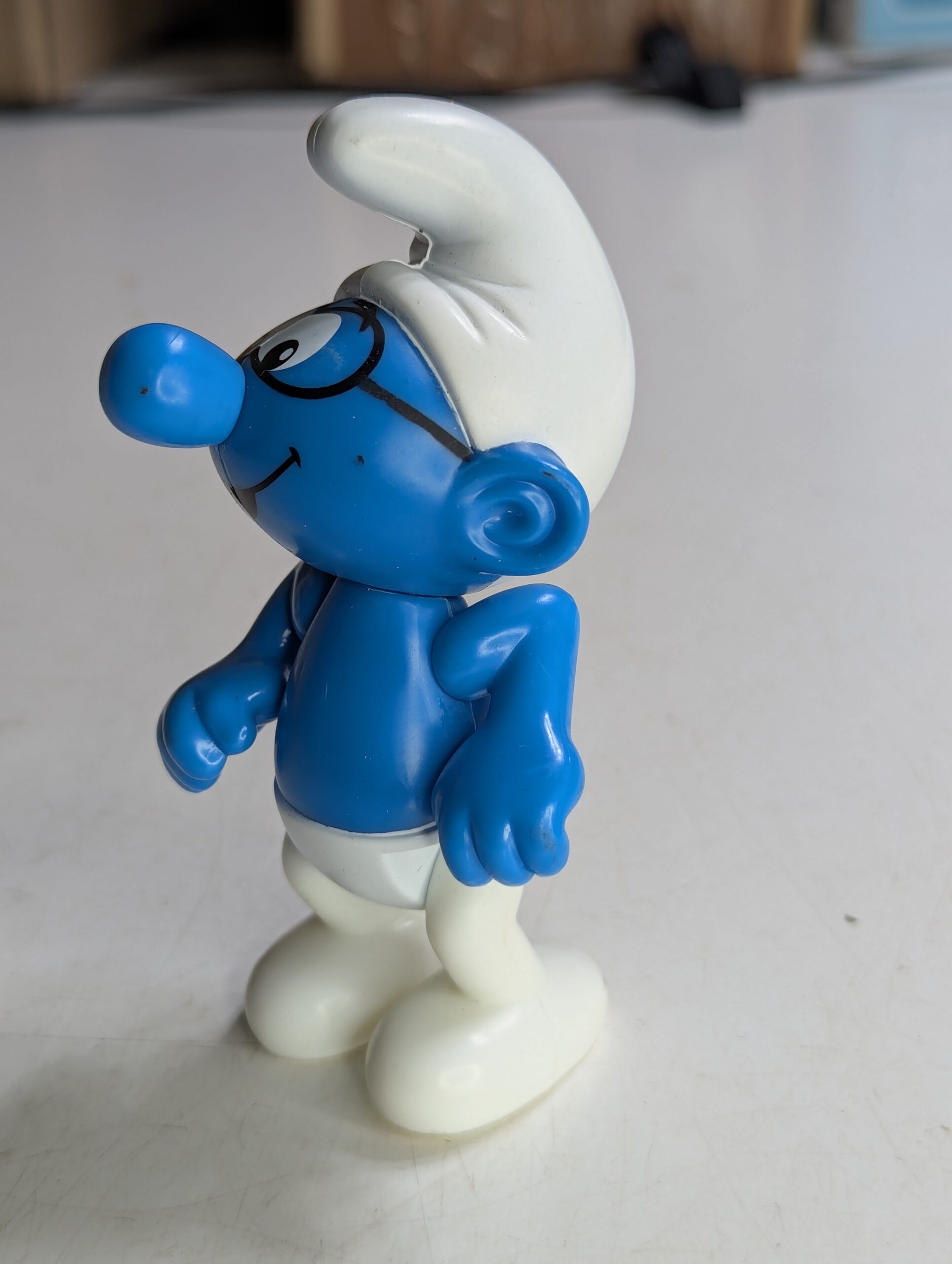 FIGURA SMURF DE 2002 MCDONALD'S BRAINY (GÊNIO) – 32 GRAMAS - USADO (UK) PREÇO DO FRETE NA DESCRIÇÃO - Imagem 4