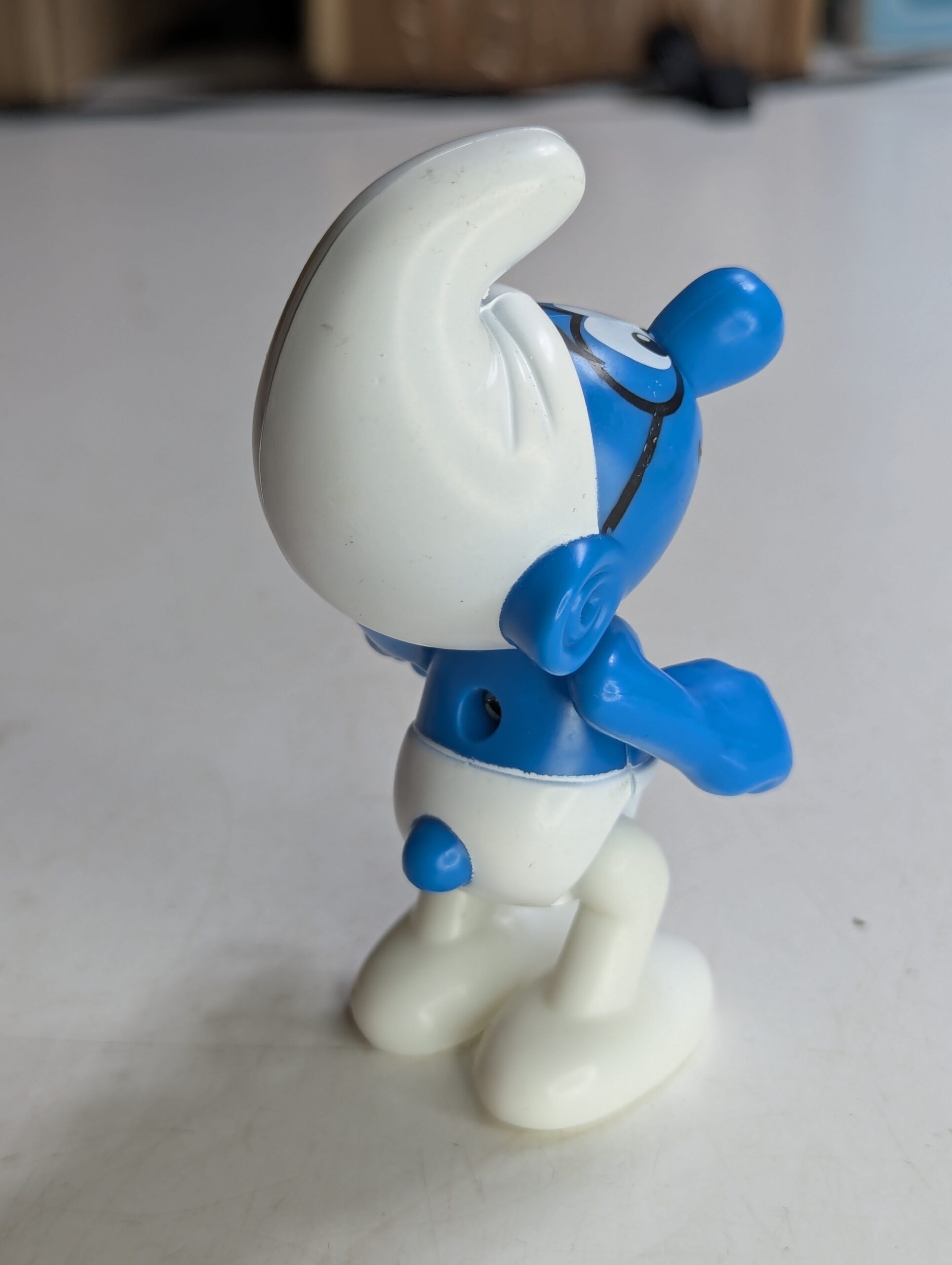 FIGURA SMURF DE 2002 MCDONALD'S BRAINY (GÊNIO) – 32 GRAMAS - USADO (UK) PREÇO DO FRETE NA DESCRIÇÃO - Imagem 5