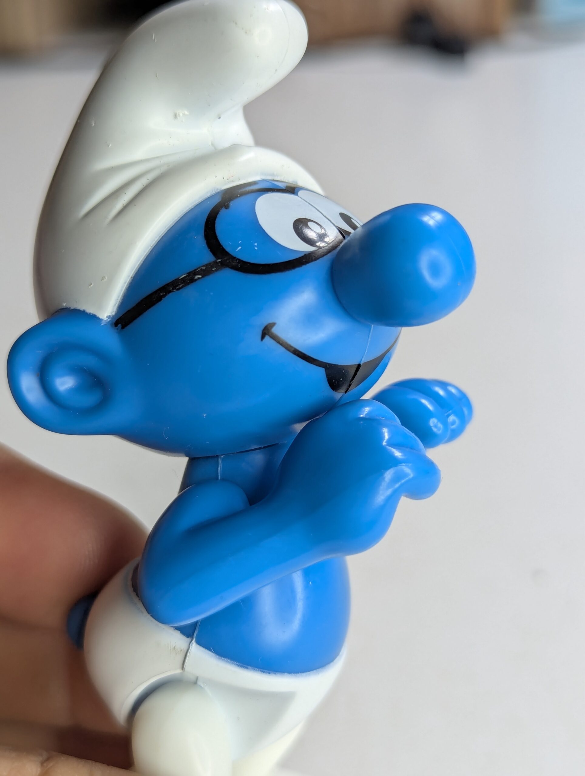 FIGURA SMURF DE 2002 MCDONALD'S BRAINY (GÊNIO) – 32 GRAMAS - USADO (UK) PREÇO DO FRETE NA DESCRIÇÃO - Imagem 3