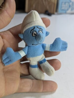 FIGURA SMURF DE 2011 MCDONALD'S PELUCHE PANICKY (MEDROSO) – 9 GRAMAS - USADO (UK) PREÇO DO FRETE NA DESCRIÇÃO