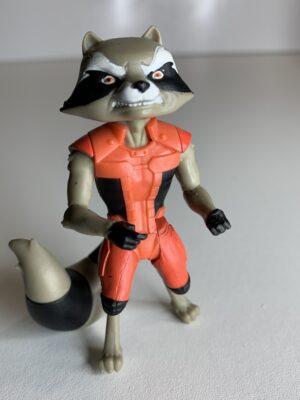 FIGURA DE 2015 ROCKET RACCOON GUARDIANS OF THE GALAXY - MARVEL – 34 GRAMAS – USADO (UK) PREÇO DO FRETE NA DESCRIÇÃO