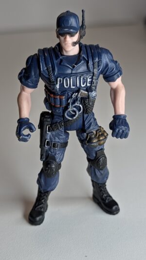 FIGURA POLICE FORCE S.W.A.T. ATTACK COMMANDER CHAP MEI – 22 GRAMAS – USADO (UK) PREÇO DO FRETE NA DESCRIÇÃO