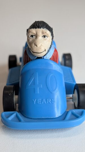 PG TIPS 40 YEAR ANNIVERSARY GEOFF CHIMP RACECAR – 28 GRAMAS – #5 USADO (UK) PREÇO DO FRETE NA DESCRIÇÃO