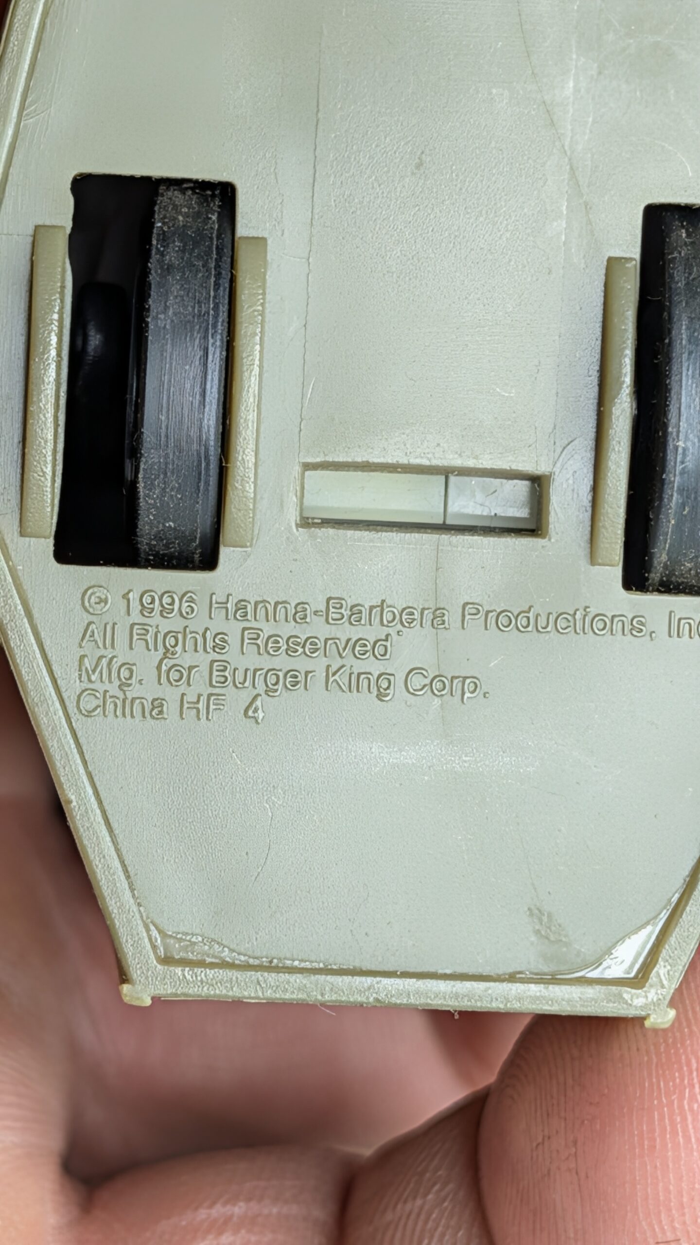 FIGURA DE 1996 SCOOBY-DOO BURGER KING CAIXÃO SOBRE RODAS – 47 GRAMAS - USADO - Imagem 9