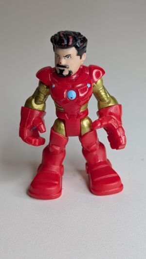 FIGURA DE HASBRO SUPERHERO ADVENTURES TONY STARK UMASKED 2008 - MARVEL – 17 GRAMAS – #5 USADO