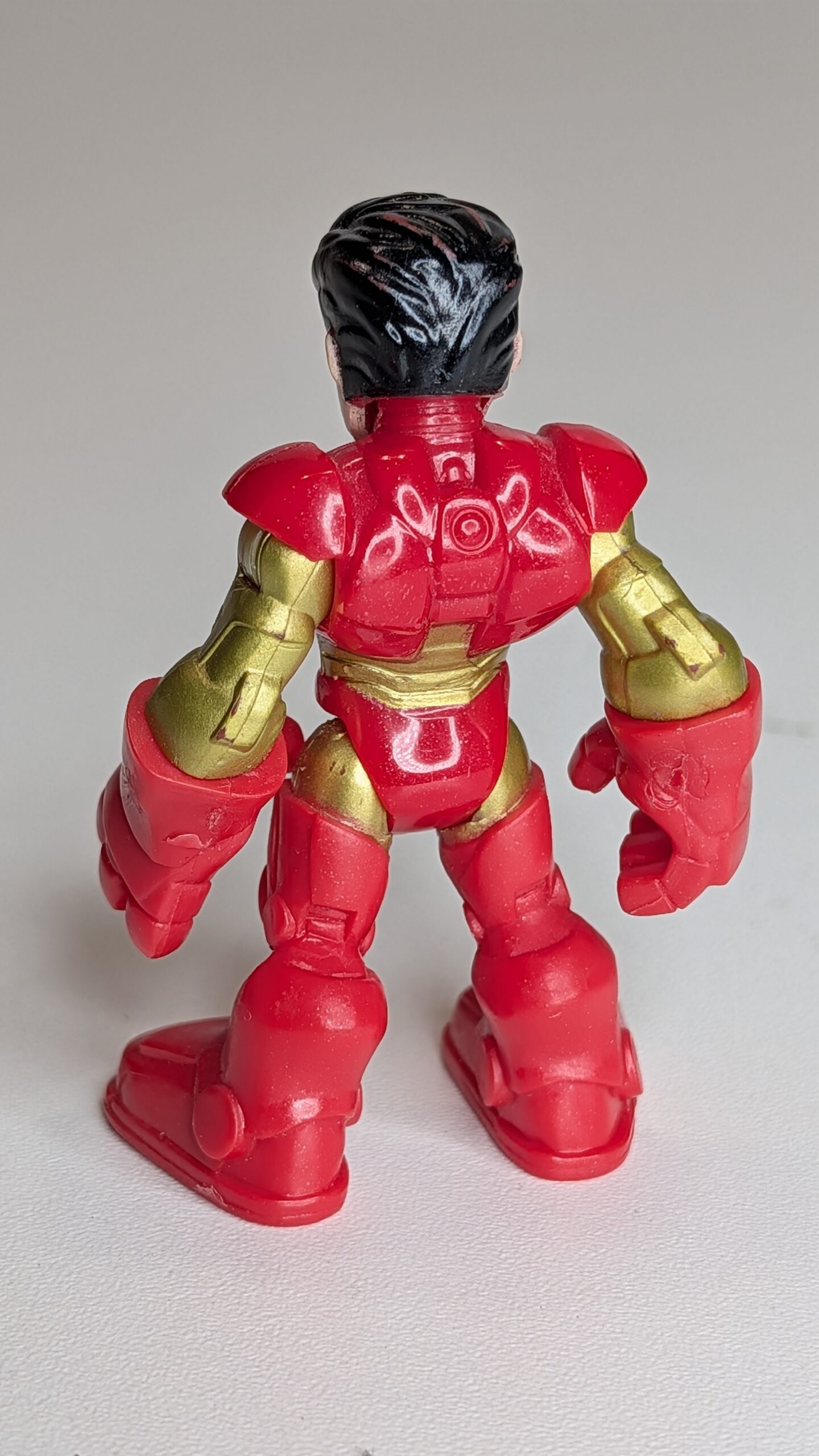 FIGURA DE HASBRO SUPERHERO ADVENTURES TONY STARK UMASKED 2008 - MARVEL – 17 GRAMAS – #5 USADO - Imagem 4