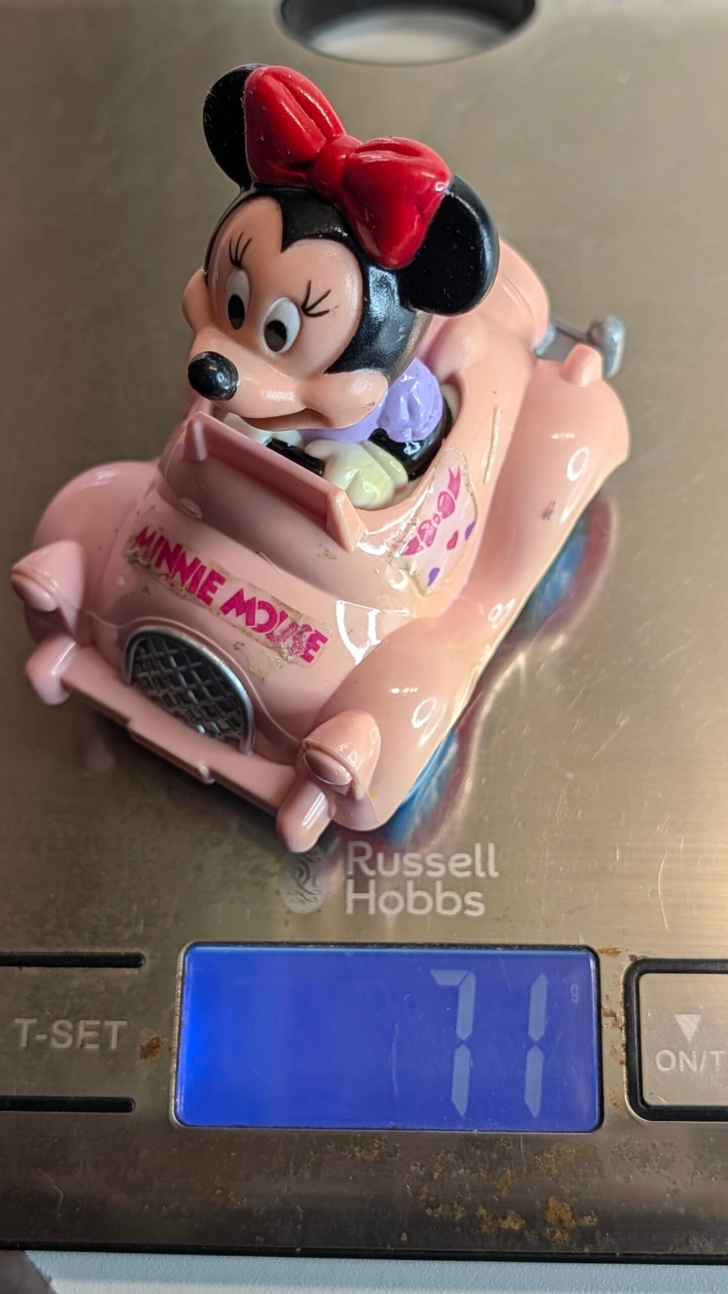 FIGURA DE 1989 MINNIE MOUSE PULLBACK CAR DISNEY – 71 GRAMAS – #5 USADO - Imagem 9